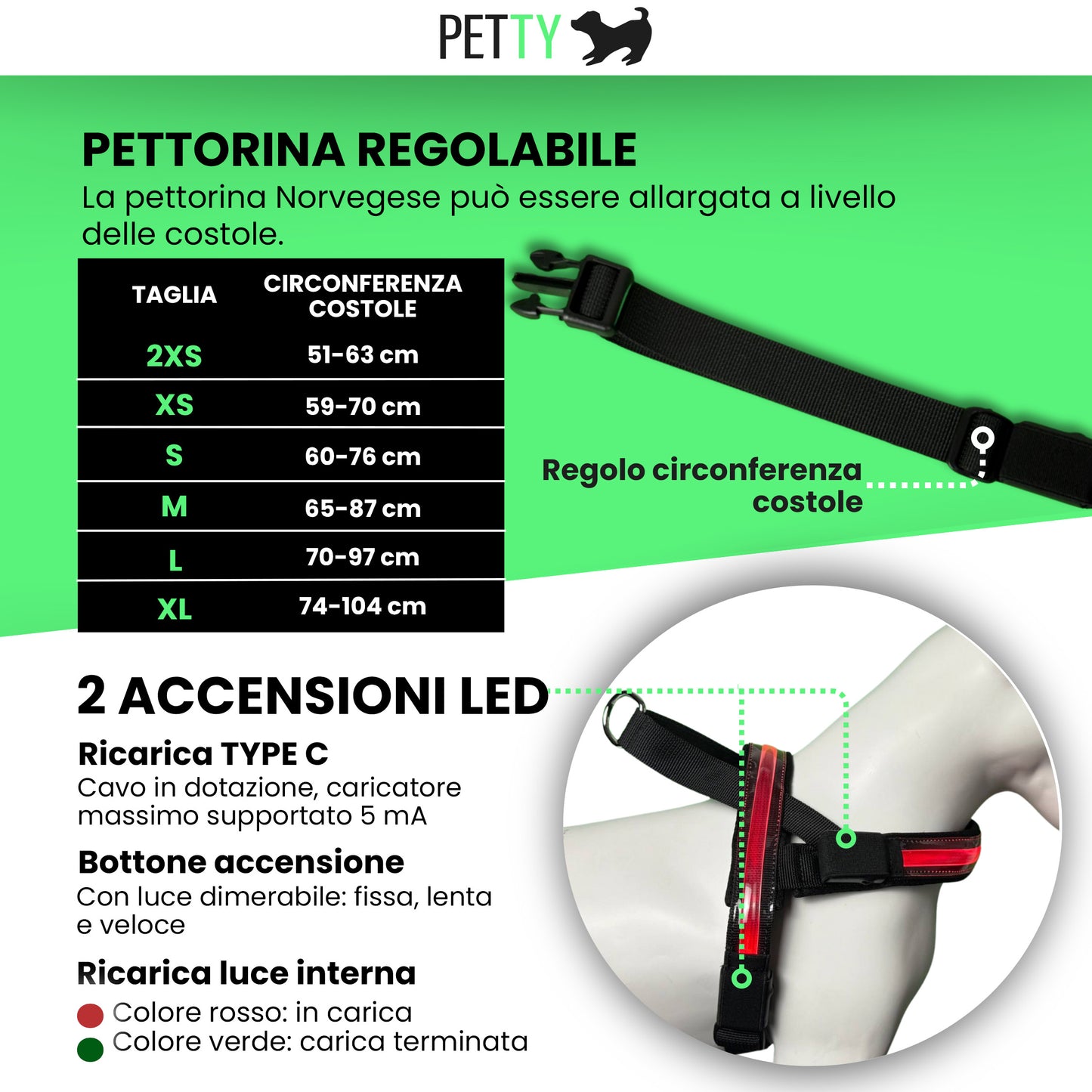 Pettorina N Led