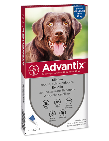 Advantix spot on - trattamento antiparassitario per cani